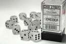 Chessex Dice Set: Clear w/Black 16mm D6 Dice Blook (12 Dice)