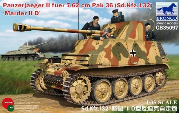 Panzerjaeger II force 7.62 cm Pak 36 Marder II D