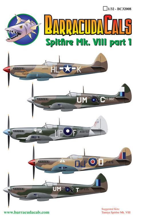 BARRACUDA CALS 1/32 BC32008 SPITFIRE MK. VIII - PART 1