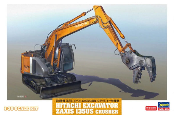 1:35 Hasegawa Hitachi Excavatrice Zaxis 135US Concasseur