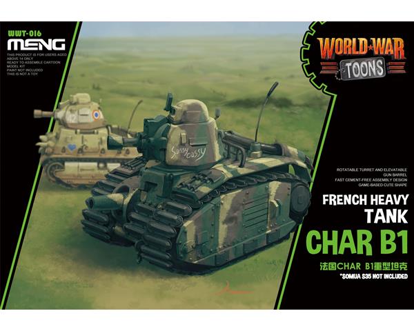 Meng World War Toons - French Heavy Tank Char B1