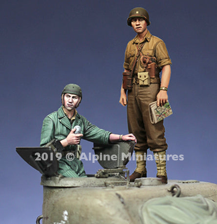 Alpine 1/35 US Tank Commander Summer Set (2 figurines)