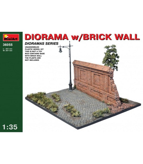 Diorama avec mur de briques 1/35