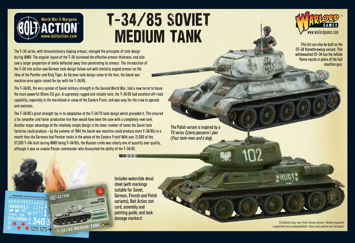 T-34/85 medium tank (plastico)