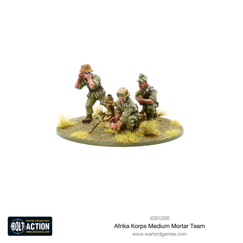 Bolt Action : équipe de mortier moyen de l'Afrika Korps