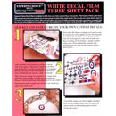 Bare Metal Foil White Decal Paper 3 pack for Ink Jets