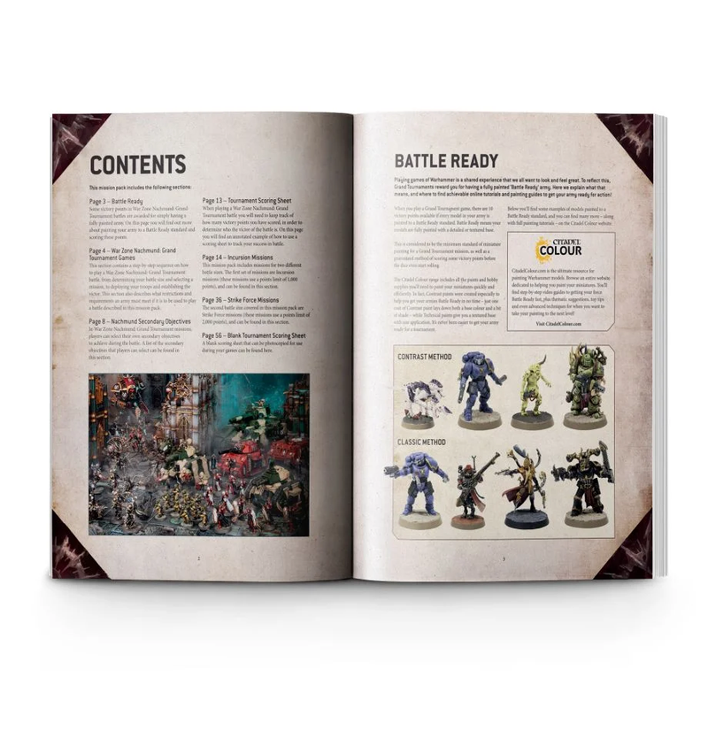 Chapter Approved: War Zone Nachmund Grand Tournament Mission Pack and Munitorum Field Manual 2022 (Inglés)