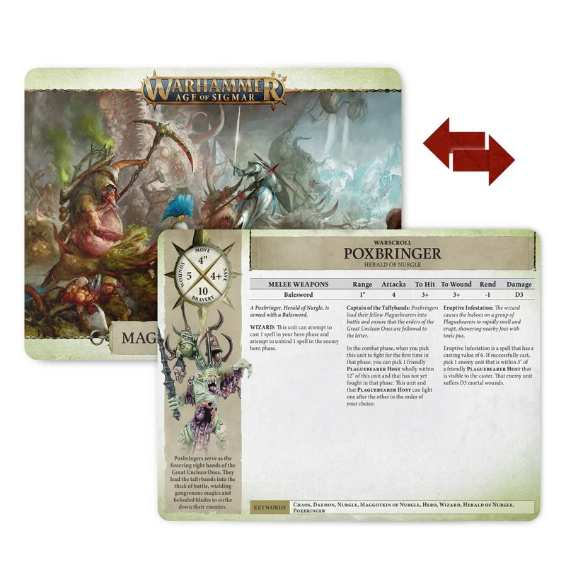 Cartes Warscroll : Maggotkin de Nurgle (ESP)