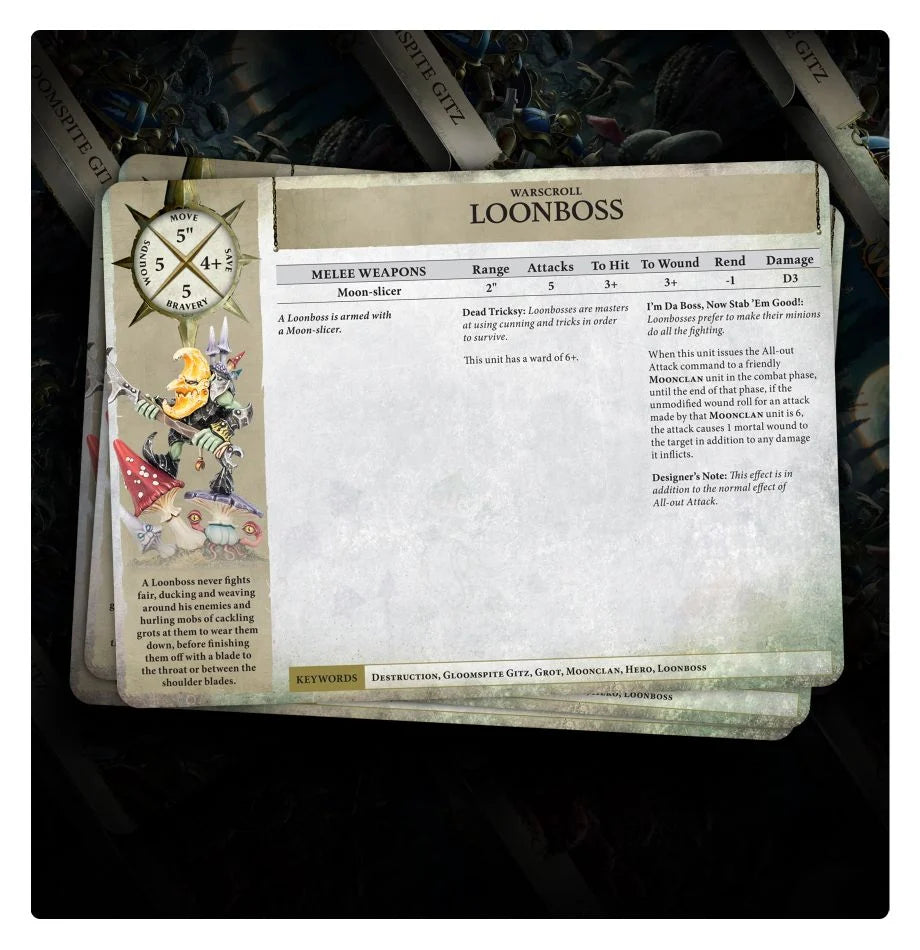 Warscroll Cards: Gloomspite Gitz