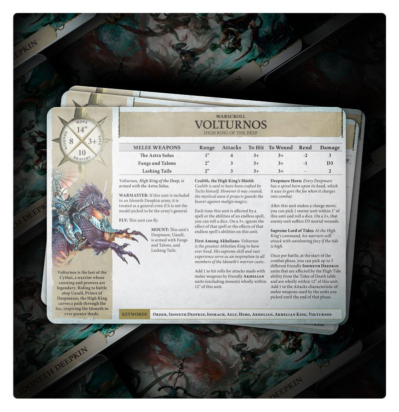 Cartes Warscroll : Idoneth Deepkin (ESP)