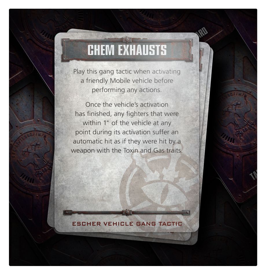Escher Vehicle Gang Tactics Cards