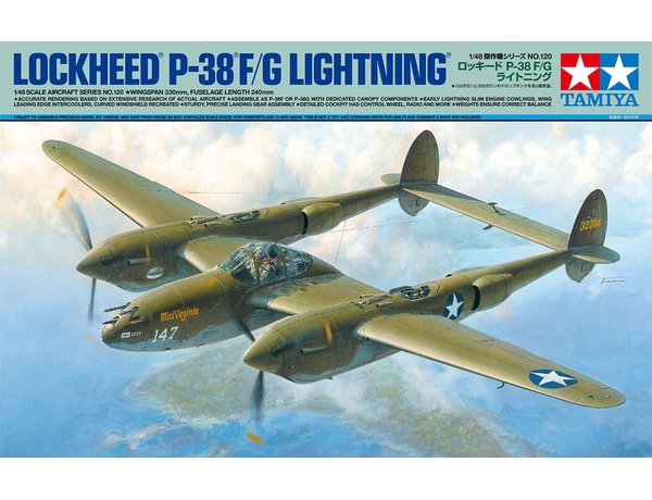 1:48 Tamiya Lockheed P-38F P-38G Lightning
