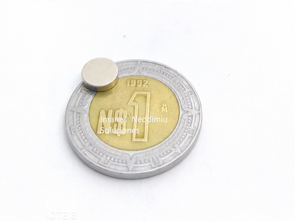 Imán de Neodimio circular 6mm X 1.5mm