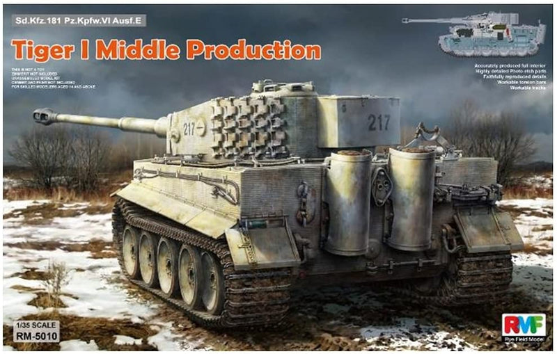 Rye Field Model 1:35 Sd.Kfz.181 Tiger I Middle Production with Full Interior