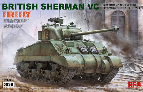 Modèle de champ de seigle 1:35, Sherman britannique Vc Firefly