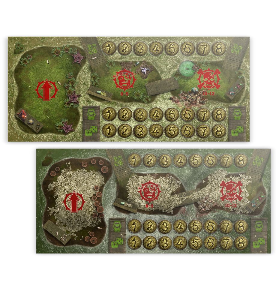 Nurgle Pitch – Double-sided Pitch and Dugouts Set