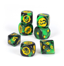 Blood Bowl Goblin Team Dice Set