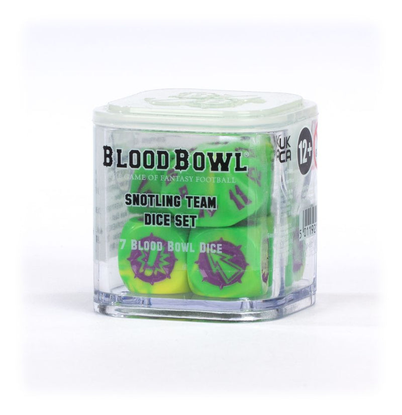 Ensemble de dés de l'équipe Snotling de Blood Bowl