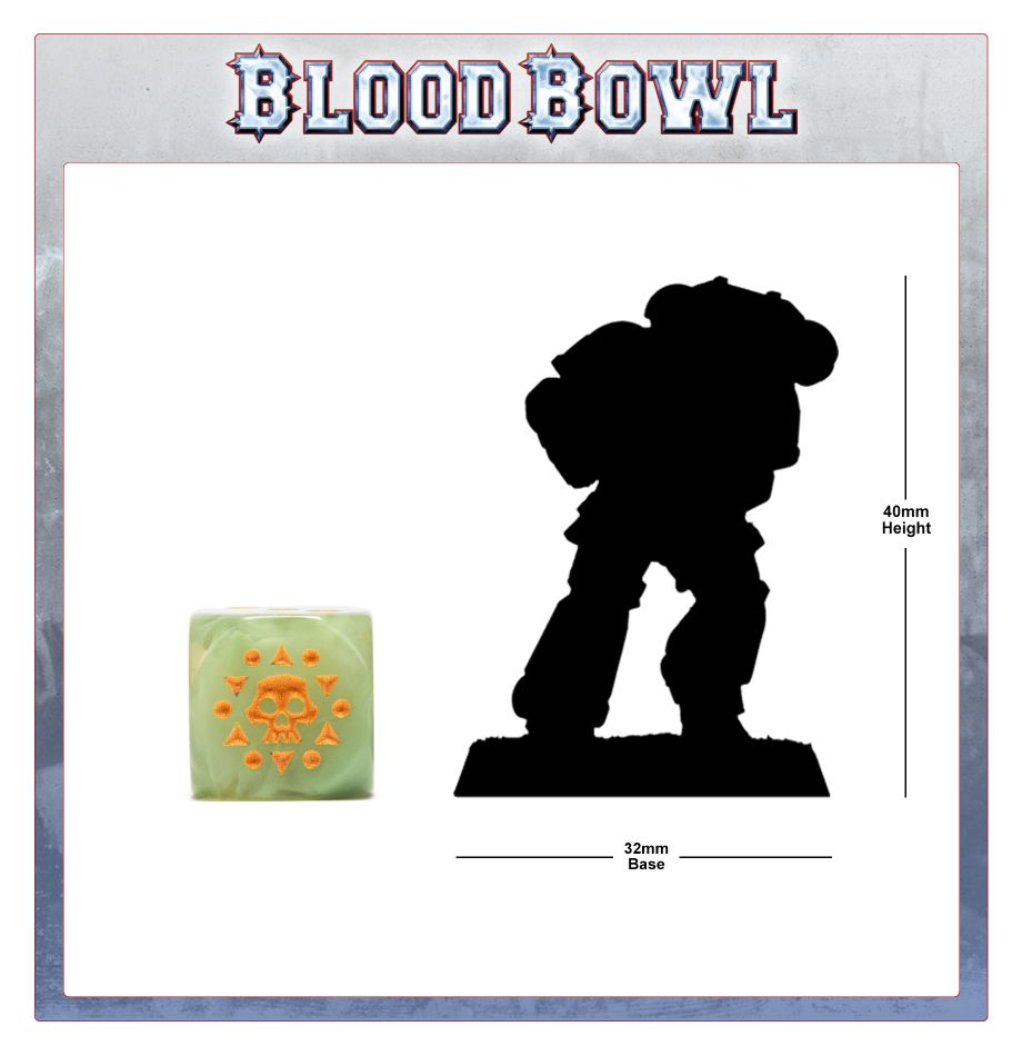 Juego de dados del equipo de Amazons de Blood Bowl