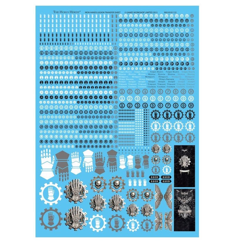 Iron Hands Transfer Sheet