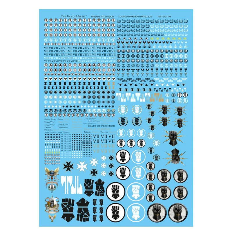 Imperial Fists Transfer Sheet