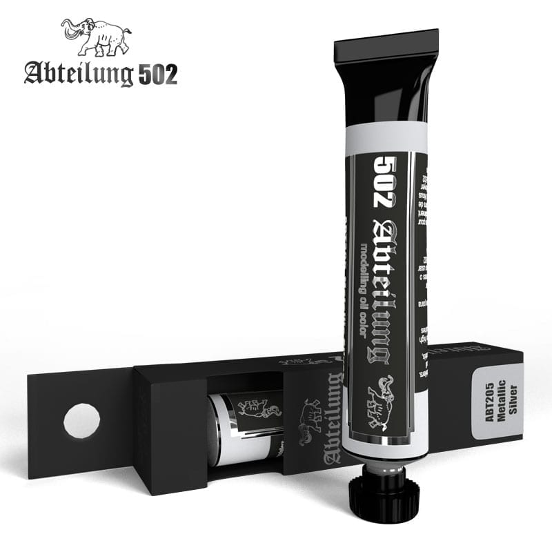 ABTEILUNG 502 METALLIC SILVER OIL PAINT 20ML ABT205