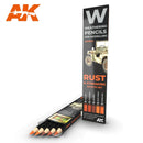 AK10041 Interactive Weathering Pencils: RUST & STREAKING: EFFECTS SET