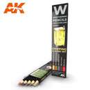 AK10042 Weathering Pencils for Modelling CHIPPING AND AGING SET