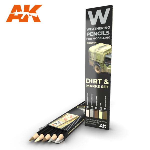 Weathering Pencils for Modelling: DIRTY MARKS SET