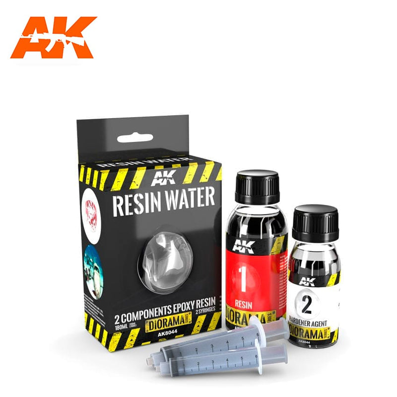 AK RESIN WATER 2 COMPONENTS EPOXY RESIN 180ML