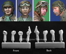 Alpine 1/35 US Tanker Heads & Hands H002