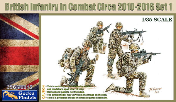 Gecko Models 1/35 Infanterie britannique en combat Circa 2010-2016 Set 1