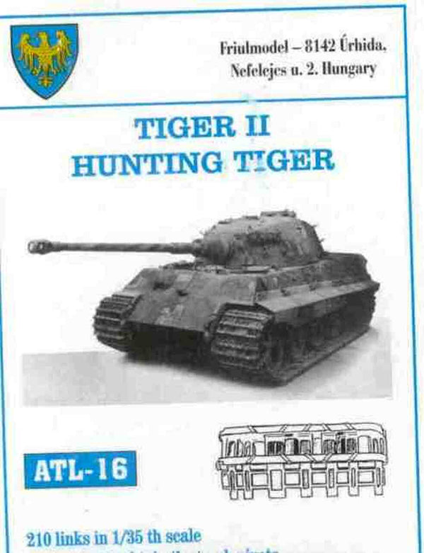 Jeu de maillons de piste Friulmodel 1:35 – Tigre de chasse Tiger II (210 maillons) #ATL-16