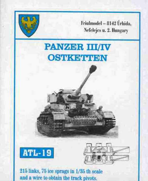 1:35 Friulmodel Track Link Set - Panzer III/IV Ostketten (215 Links) #ATL-19