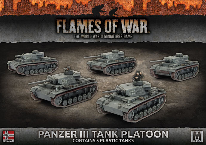 Flammes de guerre (Croix de Fer) Panzer III Tank Platoon