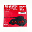 Lentillas Transparentes Circulares Color Rojo