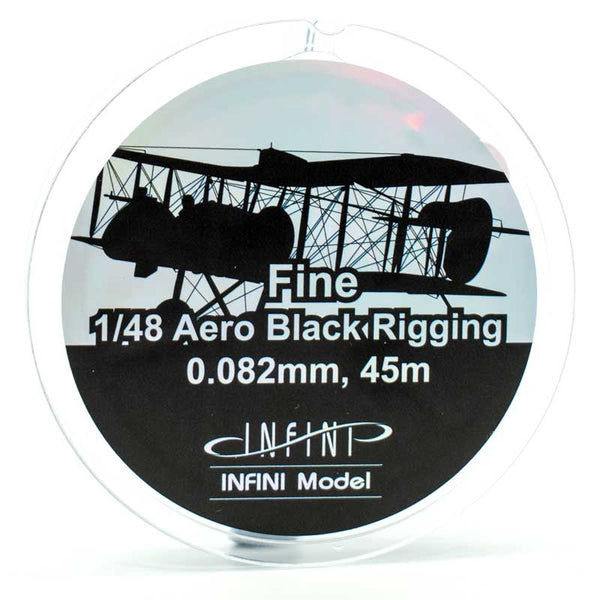 Infini Model Fine 1/48 Aero Câble élastique de gréement noir pour antennes