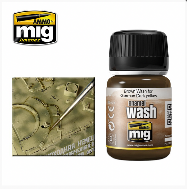 AMMO by MIG Brown Wash for German Dark Yellow