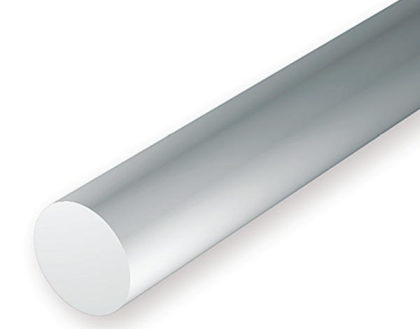 EVERGREEN 218 - .020" (.5MM) OD WHITE POLYSTYRENE ROD