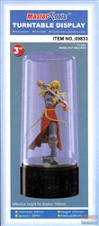 Master Tools Trumpeter Battery Operated Mirrored Display Turntable with Dome Top for 1:16 to 1:35 Figures (3 inch Diameter / 4.5 inch Height)