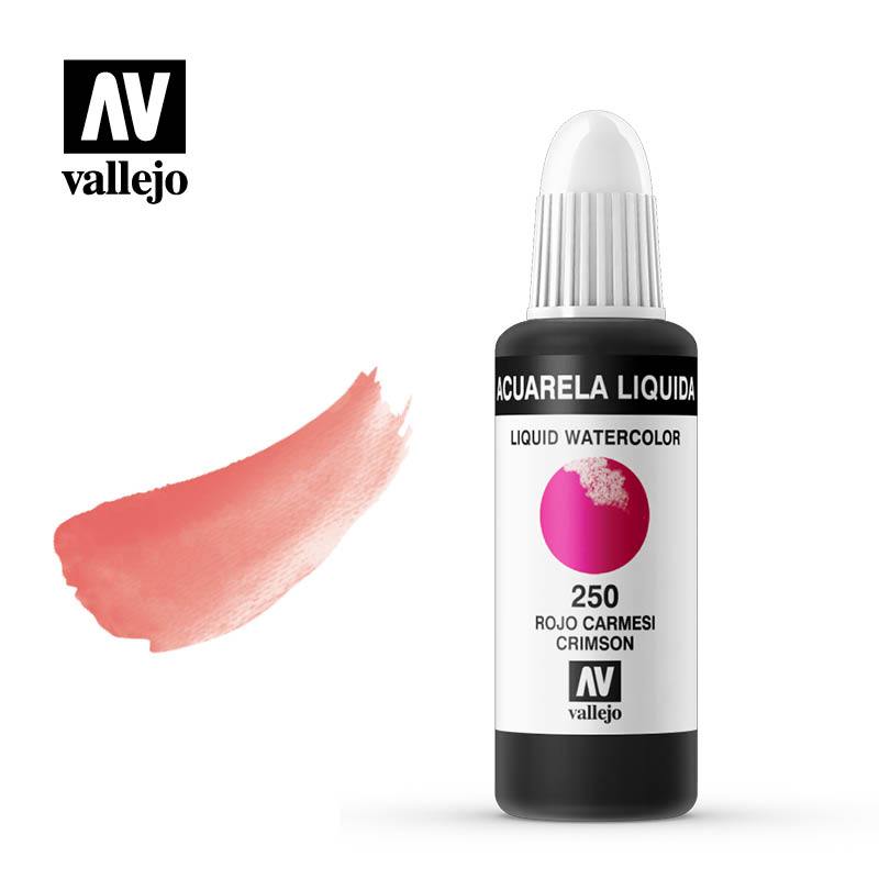ACUARELA ROJO CARMESI 250