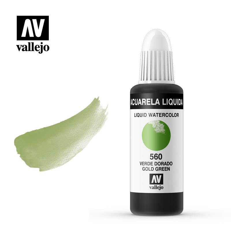 ACUARELA VERDE DORADO 560