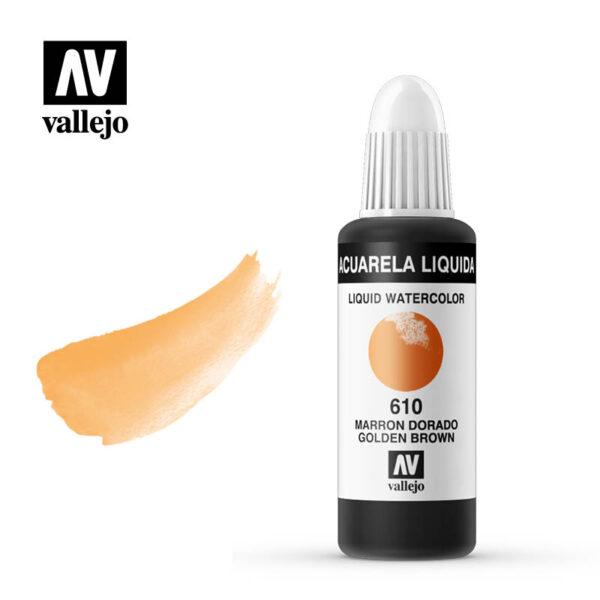 ACUARELA MARRON DORADO 610