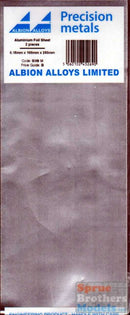ALBSM9M Albion Alloys Aluminum Foil Sheet - 0.15mm x 100mm x 250mm (2pc)