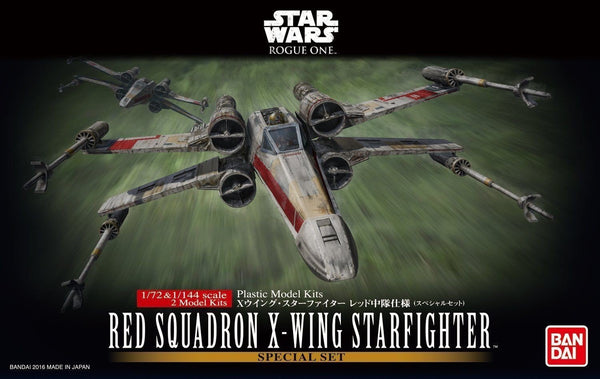 Star wars échelle 1/72 : Ensemble de chasseur stellaire X-Wing de l'Escadron Rouge