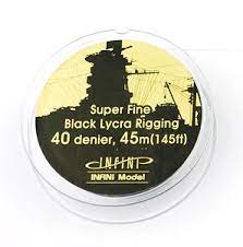 Super Fine Black Lycra Rigging (0.068mm) 45m