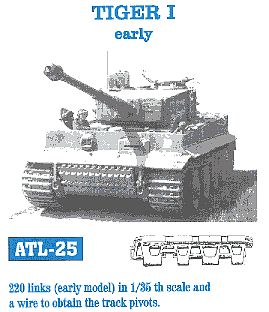 1:35 Friulmodel Track Link Set - Tiger I Early (220 Links) #ATL-25