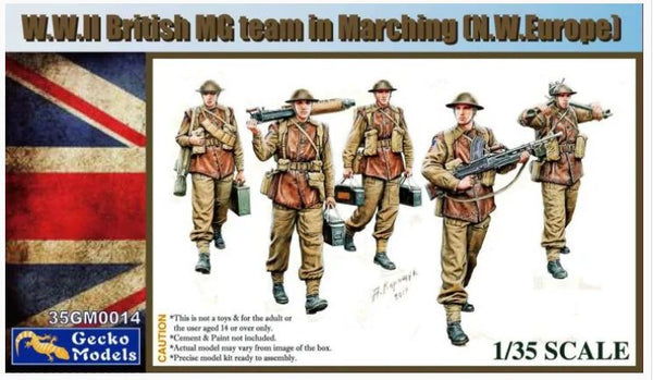 Gecko Models 1/35 WWII MG Team Marching (NWEurope)