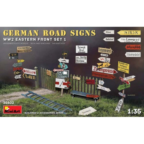 Miniart 1:35 Panneaux routiers allemands WW2 Front de l'Est Set 1