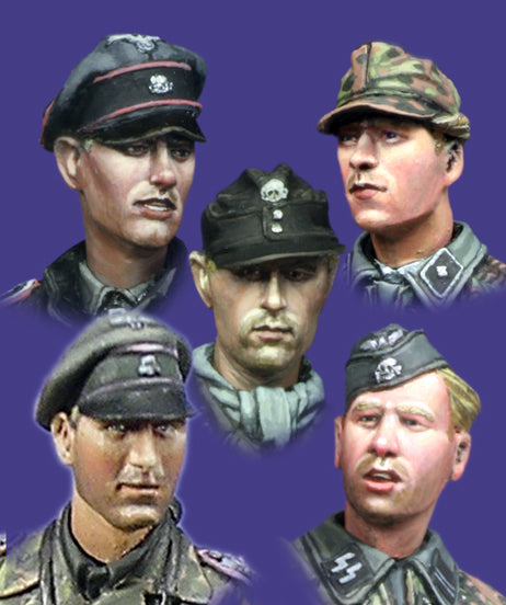 Alpine 1/35 WSS Panzer Crew Heads Set #1 H005